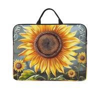 You Are My Sunshine Sunflower Printed Laptop Sleeve 14 inch Protective Case, Waterproof Computer Case Bag with Handle for Men and Women