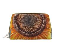 You are My Sunshine Sunflower Printed Makeup Bag for Women Portable Leather Make up Bag Travel Zipper Cosmetic Bags Organizer