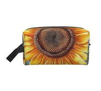 You are My Sunshine Sunflower Printed Makeup Bag Travel Portable Cosmetic Bag Large Capacity Makeup Case Toiletry Handbag Organiser for Women