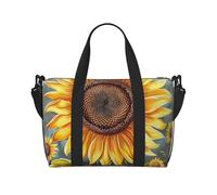 You are My Sunshine Sunflower Printed Travel Bag Duffle Bag for Men Women, Large Water Resistant Gym Bag Weekend Holdall Bag with Shoulder Strap