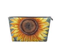 You are My Sunshine Sunflower Printed Travel Cosmetic Bags with Silver Zipper Makeup Organizer Cosmetic Case Toiletry Bag for Women Mom Girls