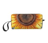 You are My Sunshine Sunflower Printed Travel Makeup Bag Portable Cosmetic Bag Makeup Case Toiletry Handbag Organiser for Women