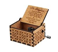 You are My Sunshine Wood Music Boxes,Laser Engraved Vintage Wooden Sunshine Musical Box Gifts for Birthday/Christmas/Valentine's Day (Mom to daughter)