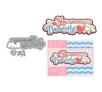 You are My Sweetheart Die Cuts for Card Making Valentine Day Metal Cutting Dies Sets for DIY Handmade Scrapbooking Paper Crafting Festivals Album Party Wedding Decorative Supplies