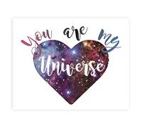 You Are My Universe 11x14 inches, Galaxy Decor, Quotes, Wall Quotes Nursery Quotes, Galaxy Wall Décor, Family Décor, Living Room Décor, Nursery Wall, Wedding Gift, Newlyweds Gift, Anniversay Gift