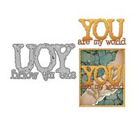 You are My World Die Cuts for Card Making Metal Cutting Dies Sets for DIY Handmade Scrapbooking Paper Crafting Festivals Album Party Wedding Decorative Supplies