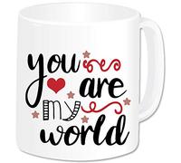 You are My World - Valentines Day Gifts I Love You Mug for Him and Her - Personalised Couples Gifts Husband Wife Boyfriend Girlfriend Engagement Wedding Anniversary Christmas (Design 5)