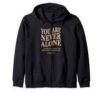 You Are Never Alone Hebrews 13:5 Christian Bible Verse Zip Hoodie