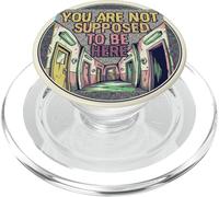 You Are Not Supposed To Be Here - Weirdcore Distorted PopSockets PopGrip for MagSafe