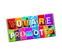 You are promoted Novelty Chocolate Bar Wrapper Label Gift Present for Job Work Coworker job employment (#1318) (with chocolate bar)
