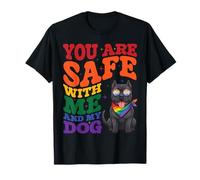 You are Safe with Me and My Cane Corso Dog Pride Allyship T-Shirt