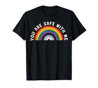 You Are Safe With Me | You’re Safe LGBTQ Pride Ally Rainbow T-Shirt