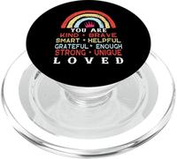 You are Smart Brave Strong Kind Loved Motivation Teacher Kid PopSockets PopGrip for MagSafe