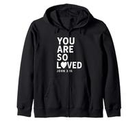 You Are So Loved John 3:16 Bible Verse Christian Zip Hoodie