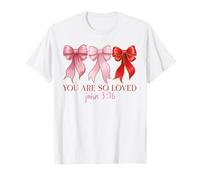 You are So Loved John 3 16 Bow Scripture Christian Faith Art T-Shirt