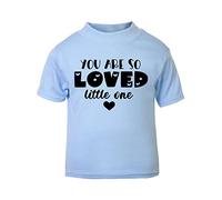 You are so Loved Little one Statement [BBY5] Short Sleeve Cotton Toddler t Shirt, 3-4 Years, Pastel Blue