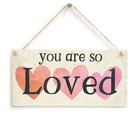 You Are So Loved Sign, Watercolour Heart Decor
