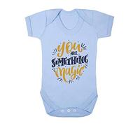 You are Something Magic (Metallic Gold) [HALLO19] Baby Grow Vest, 0-3 Months, Pastel Blue