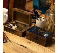 You Are Stardust Enamelled Mango Wood Box - Cosmic Keepsake Storage