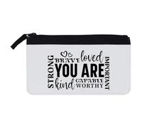 'You are Strong Brave Loved Motivational Quote' Pencil Case (PC00055374)