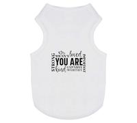 'You Are Strong Brave Loved Motivational Quote' Pet Dog/Cat T-Shirt (PT00146012)