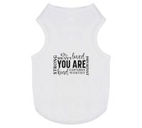 'You Are Strong Brave Loved Motivational Quote' Pet Dog/Cat T-Shirt (PT00146013)