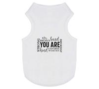 'You Are Strong Brave Loved Motivational Quote' Pet Dog/Cat T-Shirt (PT00146014)