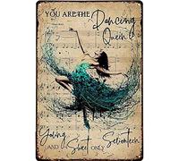 You Are The Dancing Queen Young And Sweet Only Seventeen Signage Decorationes Wall Decor Poster Metal Sign 8X12 Inches