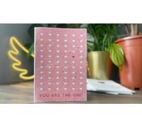 You Are The One - Cute Seed Paper Plantable Romantic Valentine's Card For Husband Wife Boyfriend Girlfriend Partner Eco-Friendly Biodegradable Sustainable Handmade Card