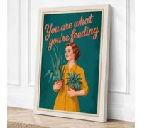 You Are What You're Reading Canvas Wall Art Print 24x16 Inch | Ready to Hang, Gallery Wrapped, Fade-Resistant Inks, Securely Packaged, UK Made