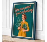 You Are What You're Reading Canvas Wall Art Print 30x20 Inch | Ready to Hang, Gallery Wrapped, Fade-Resistant Inks, Securely Packaged, UK Made