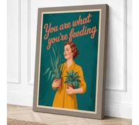 You Are What You're Reading Canvas Wall Art Print 36x24 Inch