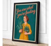 You Are What You're Reading Canvas Wall Art Print 36x24 Inch | Ready to Hang, Gallery Wrapped, Fade-Resistant Inks, Securely Packaged, UK Made