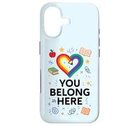 You Belong Here Rainbow Pencil Heart Pride Teacher LGBTQ+ Case for iPhone 17