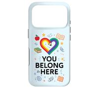 You Belong Here Rainbow Pencil Heart Pride Teacher LGBTQ+ Case for iPhone 17 Pro