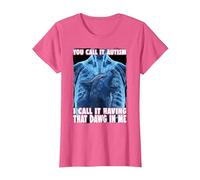 You Call It Autism I Call It Having That Dawg in Me Wolf T-Shirt, Women, Pink Heather, Medium