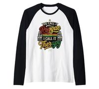 You Call It Reggae I Call It Therapy Lion Sound System Rasta Raglan Baseball Tee