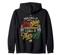 You Call It Reggae I Call It Therapy Lion Sound System Rasta Zip Hoodie