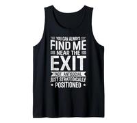 You Can Always Find Me Near The Exit Funny Introvert Tank Top