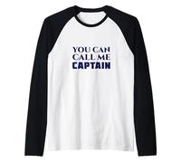 You can Call me Captain Nautical Ship Cruise Anchor Raglan Baseball Tee