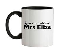 You Can Call Me Mrs Elba - 11oz - Ceramic Two-Tone Mug for Coffee/Tea - Black/White - One Size