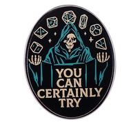 You Can Certainly Try Pin Badge - Retro TTRPG Pin Badge - Gift for Tabletop RPGs - ITA bag pin - Vintage Style - Dungeon Master Button