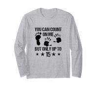 You Can Count On Me But Only Up to 15 Funny Amputee Disabled Long Sleeve T-Shirt