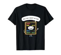 You Can Count On Me Cute Abacus Math Teacher Pun Value Graphic T-Shirt, Men, Black, L