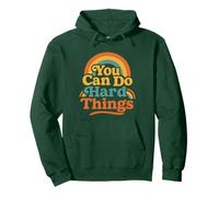 You Can Do Hard Things Motivational Empowering Retro Pullover Hoodie