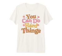 You Can Do Hard Things Retro Motivational School Teacher Premium T-Shirt
