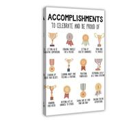 You Can Do It, Achievement Poster for Classroom, Therapy Office, Counselor Office Decor, Playroom Canvas Poster Wall Art Decor Print Picture Paintings for Living Room Bedroom Decoration 20x30inch(50x7