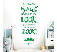 You can Find Magic Wherever You Look ... - Dr Seuss Book Quote Decal Wall Sticker [Medium] [Cactus]