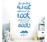 You Can Find Magic Wherever You Look - Dr Seuss Book Quote Vinyl Wall Decal Sticker [XXLarge] [Ocean]