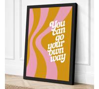 You Can Go Your Own Way Canvas Wall Art Print 18x12 Inch